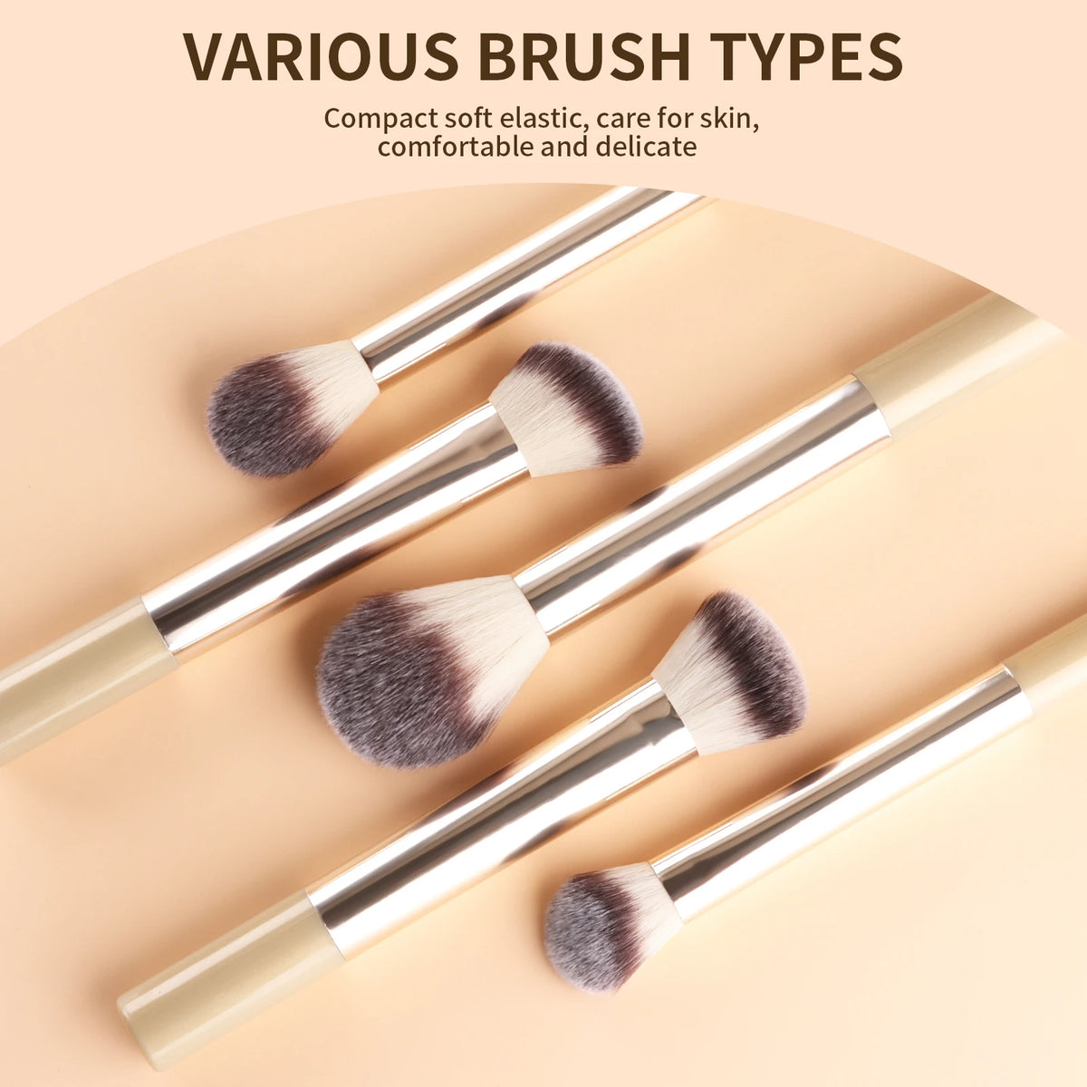 13-Pc Makeup Brush Set with Bag, Sponge & Puff | Ronshadow Makeup Brush Set QXL