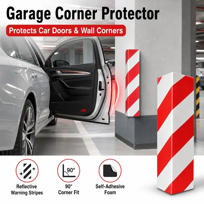 Reflective EVA Foam Garage Corner Protector | Self-Adhesive Garage Corner Guard QXL