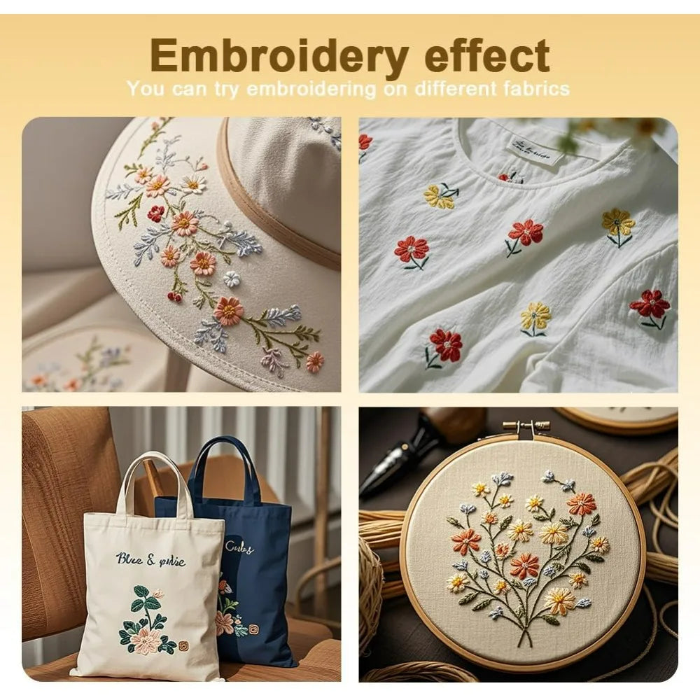 15-Pack Mushroom Water Soluble Stick & Stitch Embroidery Patterns Embroidery Stabilizer QXL