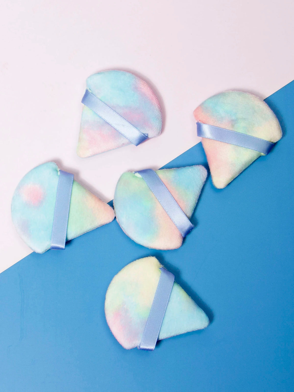 100-Pc Triangular Powder Puff Set | Large & Mini Makeup Sponges Makeup Powder Puff QXL