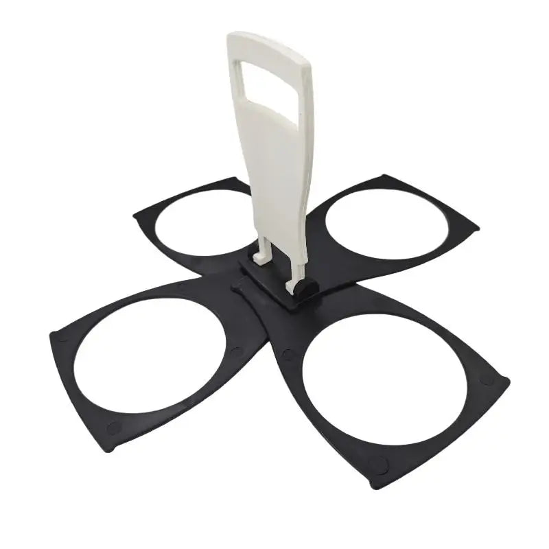 Foldable 4-Cup Rotating Drink Holder with Handle Cup Holder Carrier QXL