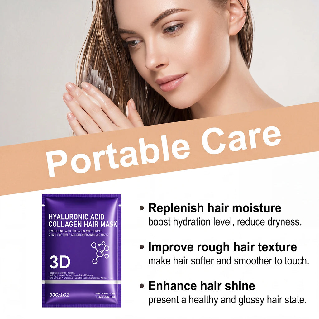 Hyaluronic Acid Hair Mask | Deep Moisture Treatment 2/3/5 Pack Hair Mask Treatment QXL