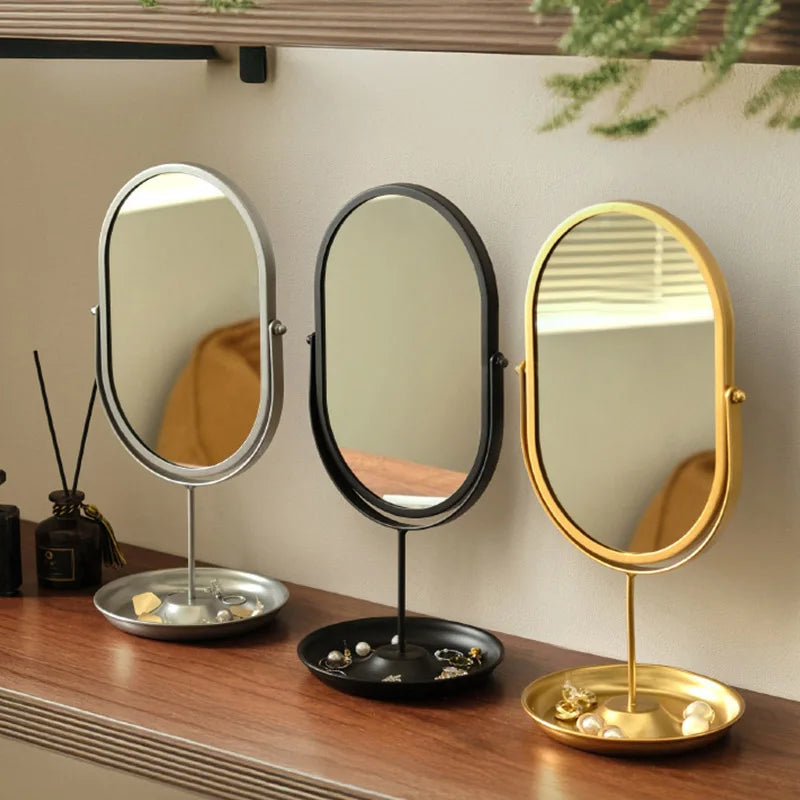Oval Wrought Iron Makeup Mirror | Desktop Vanity Mirror Vanity Makeup Mirror QXL