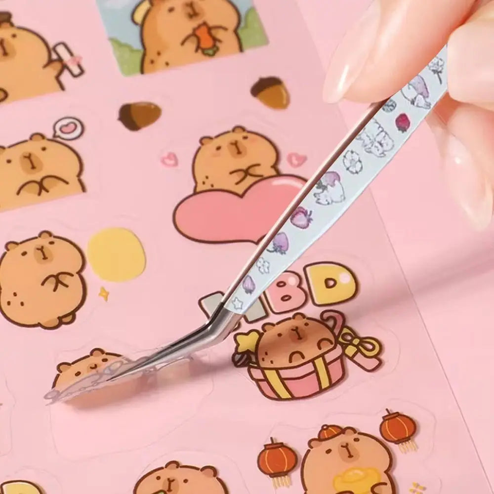 Cartoon Stainless Steel False Eyelash Tweezers | Anti-Static Eyelash Tweezers QXL