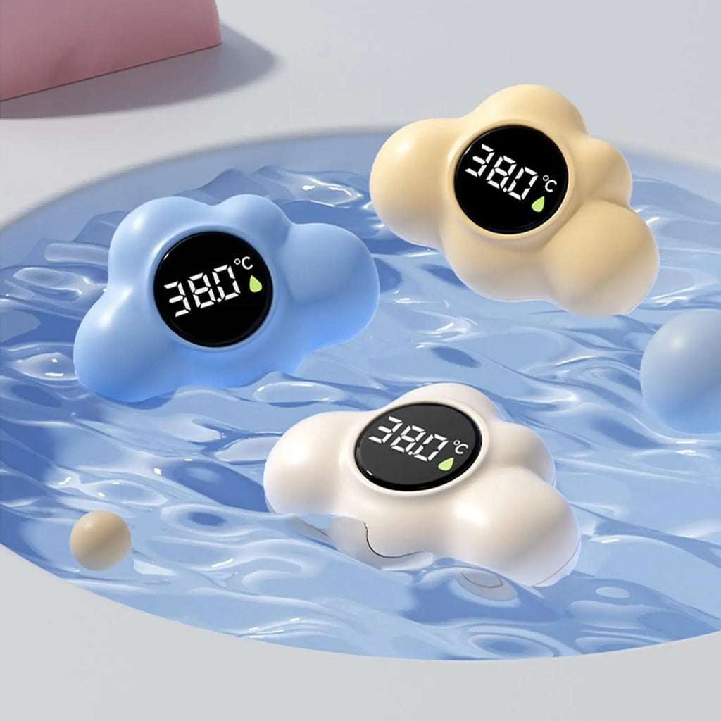 Cloud Floating Baby Bath Thermometer | LED Temperature Gauge Baby Bath Thermometer QXL