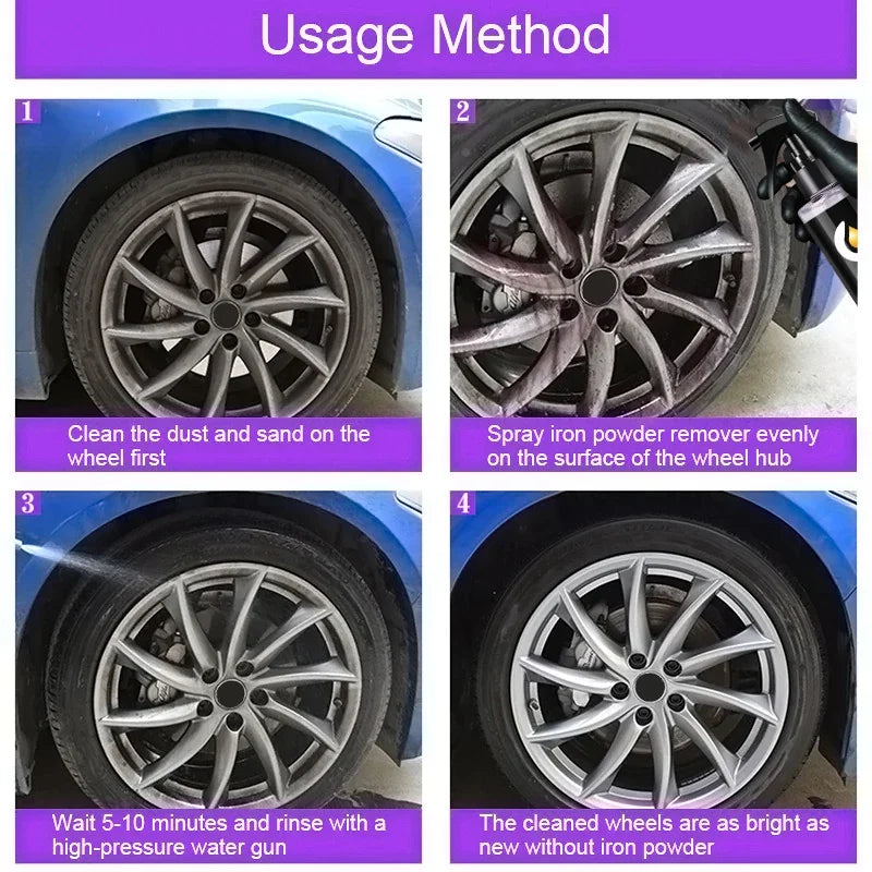 Wheel Iron Remover Spray – Brake Dust & Rust Cleaner 50/100ml Wheel Iron Remover Spray QXL