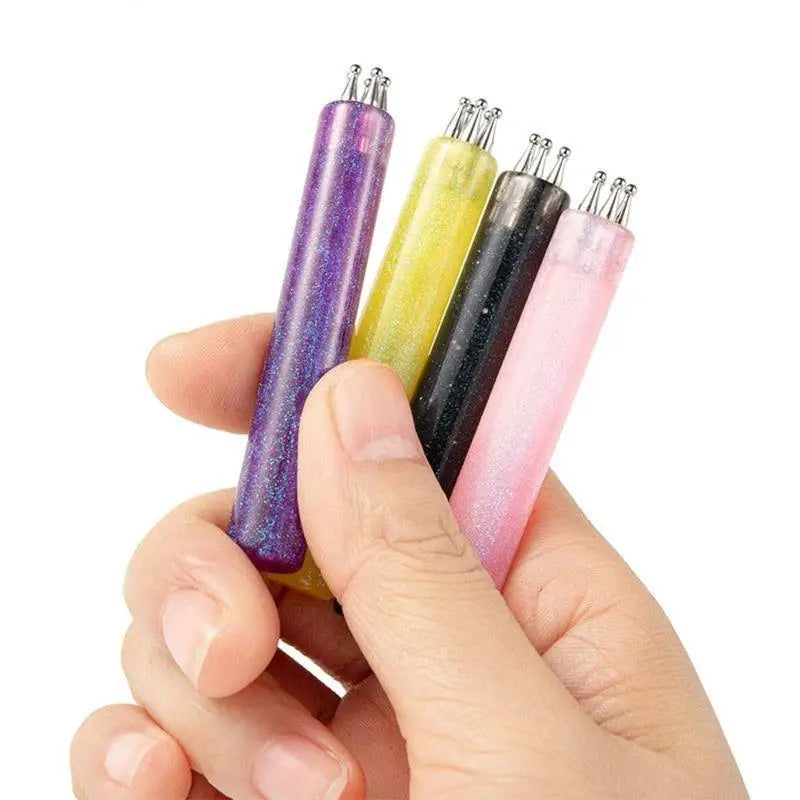 5 Petal Flower Nail Dotting Pen | Stainless Steel Tip Nail Dotting Pen QXL