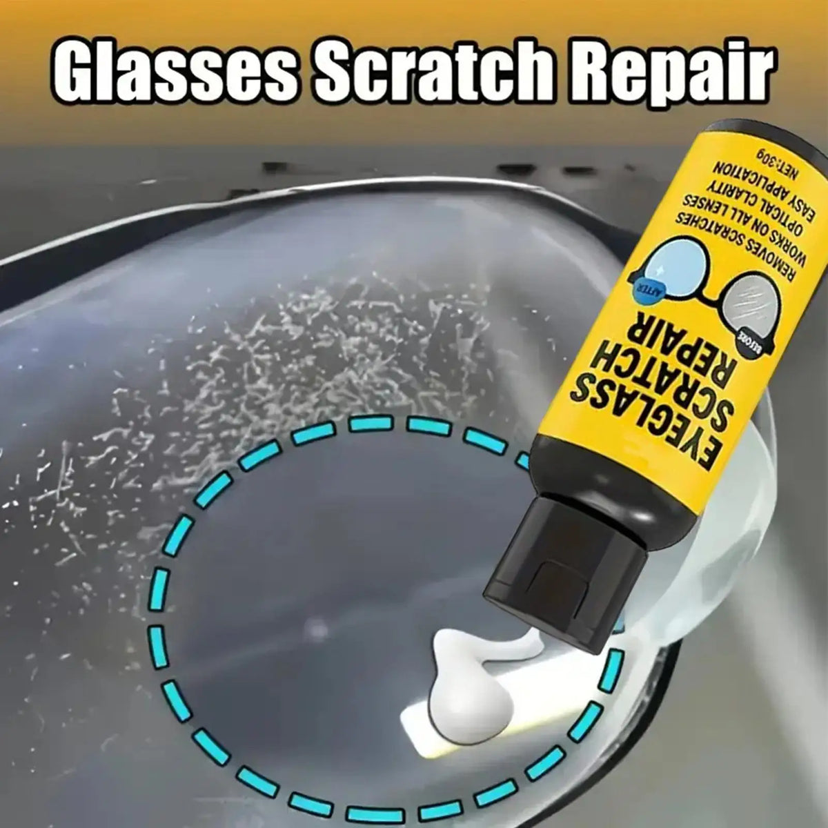 Eyeglass Lens Restoration Cream – Scratch & Yellowing Repair Lens Repair Cream QXL