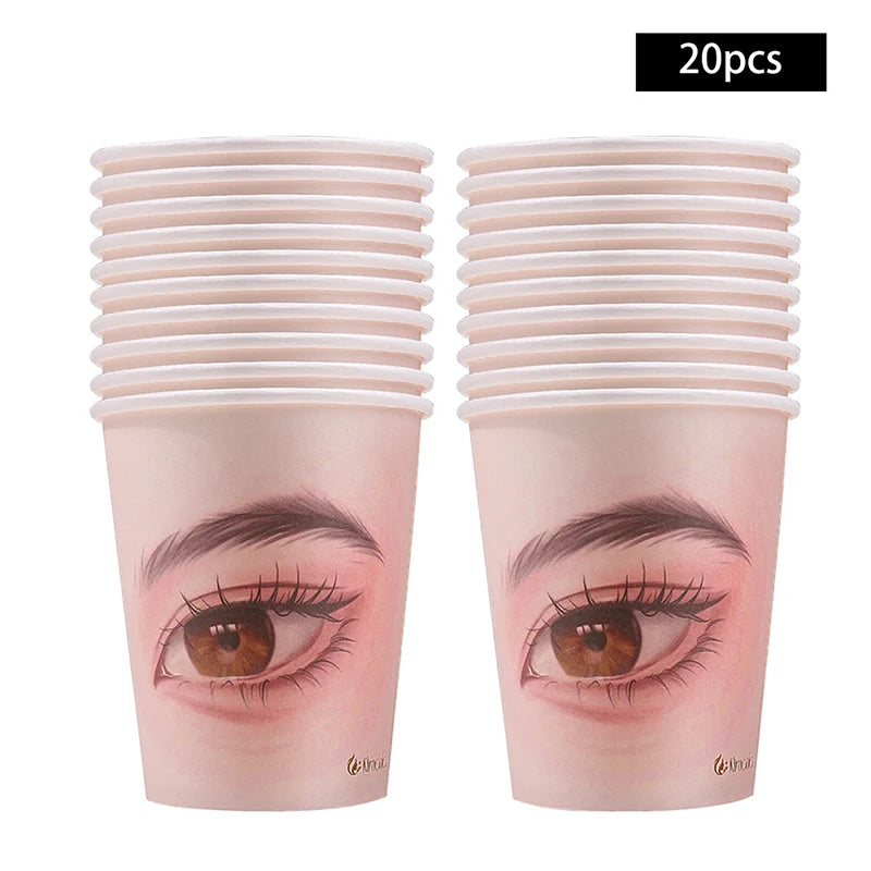 Eyelash Extension Practice Paper Cups | 10/20/50-Pack Lash Training Cups QXL 20Pcs