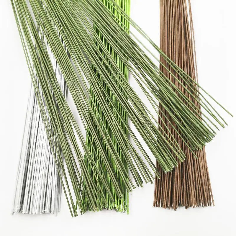 100-Pack 40cm Artificial Floral Wire Stems | DIY Craft Supply Floral Wire Stems QXL