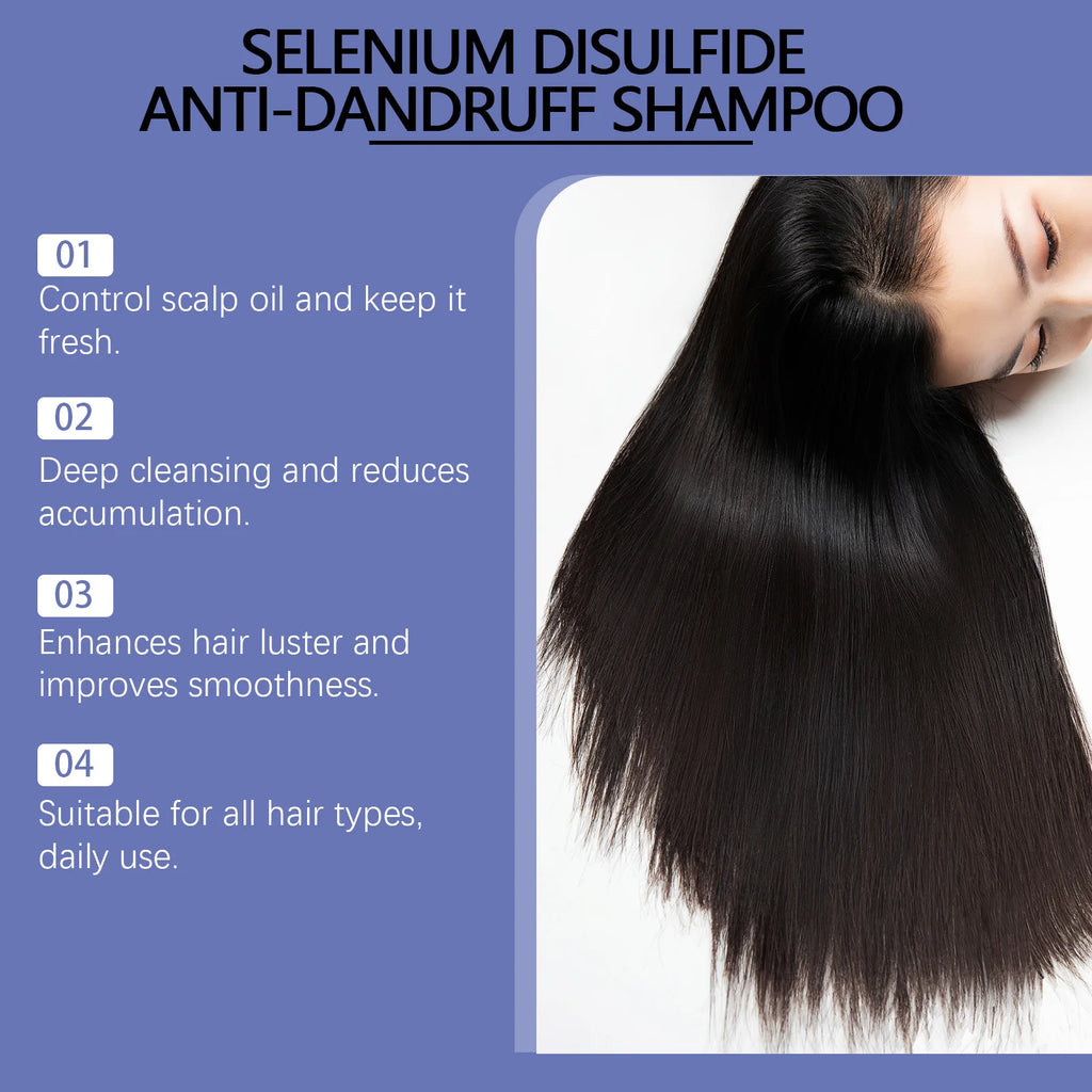 HOEGOA Selenium Sulfide Shampoo 120ml – Dandruff Control Anti-Dandruff Shampoo QXL