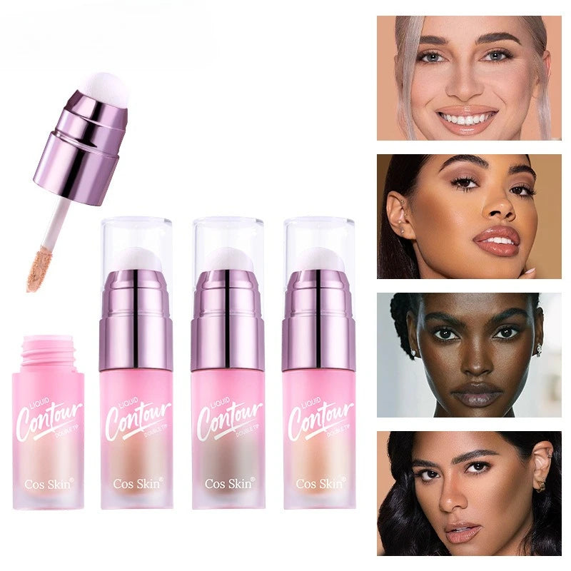 Double-Head Matte Contour & Highlighter Liquid Pen – 5g Contour Highlighter Pen QXL
