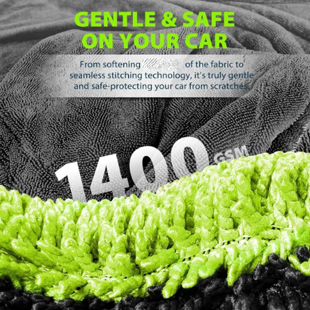Double-Sided Microfiber Twisted Yarn Car Wash Towel Car Wash Towel QXL