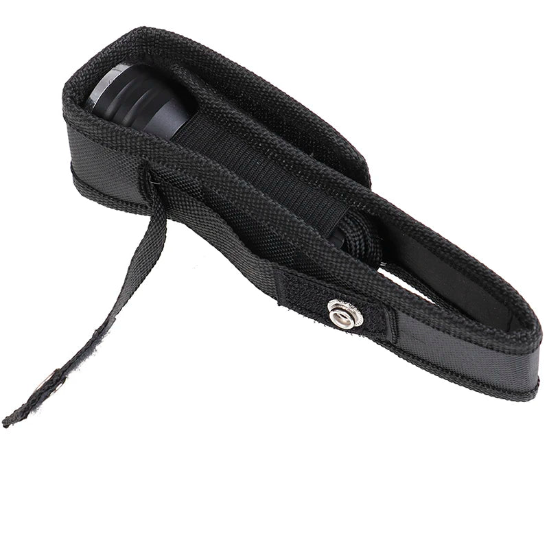 Nylon Belt Holster Pouch for LED Flashlight Torch | Black Flashlight Belt Holster QXL