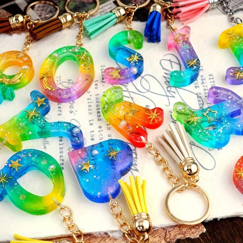 Silicone Alphabet Resin Casting Molds – DIY Jewelry & Keychain Resin Casting Mold QXL