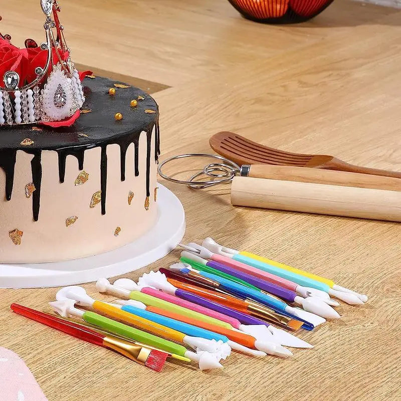 9-Pc Kids Fondant & Clay DIY Embossing Tool Set | 9 Pieces DIY Craft Tool Set QXL