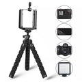 Flexible Octopus Tripod Phone Stand with Clip | Mini Travel Flexible Phone Tripod QXL black