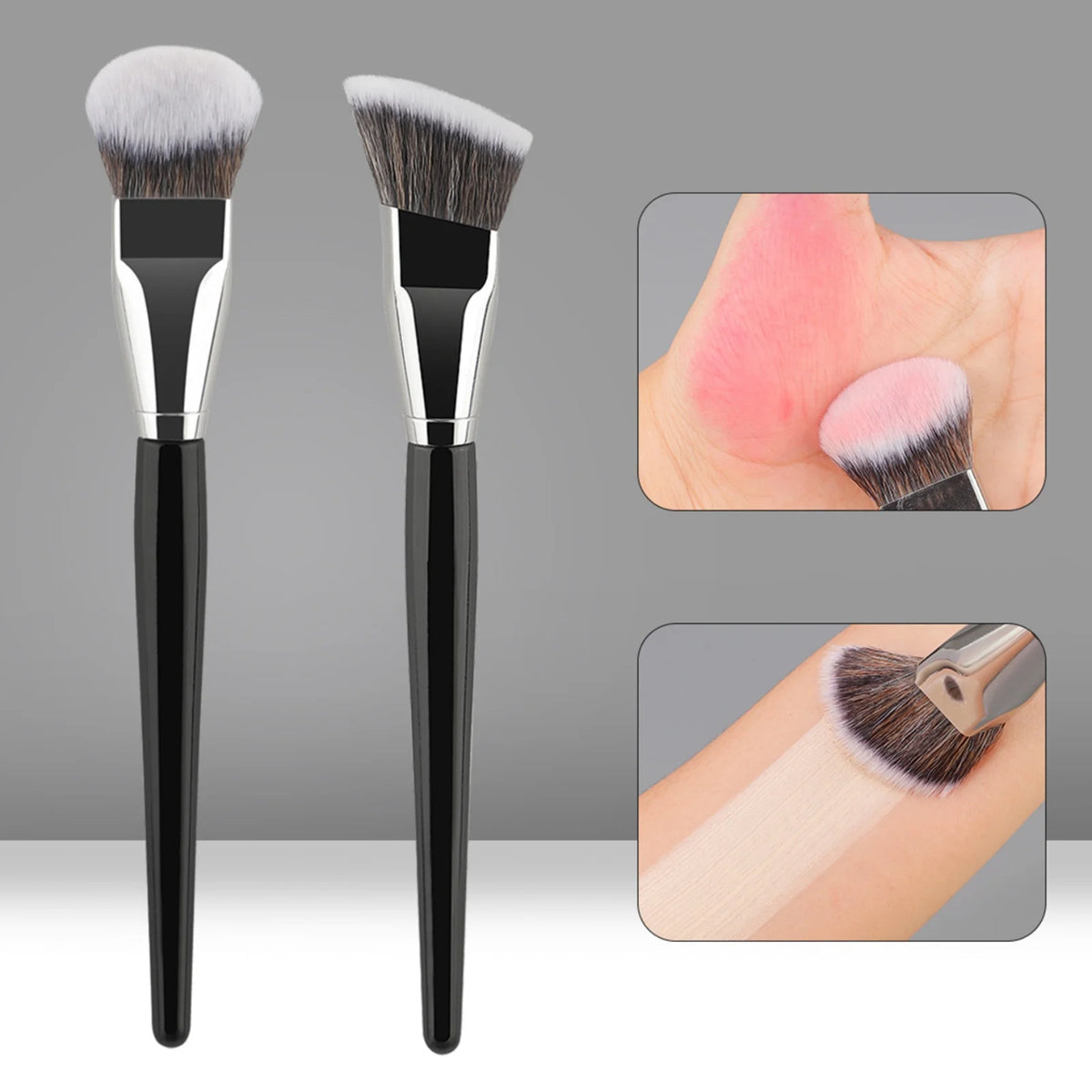 MOZHOU Soft Long Foundation Makeup Brush – Wet & Dry Foundation Makeup Brush QXL