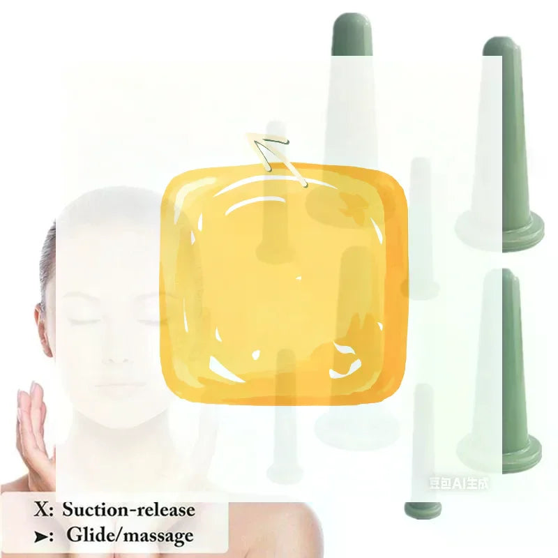 Silicone Facial Cupping Set | Vacuum Massage & Gua Sha Cups Facial Cupping Set QXL