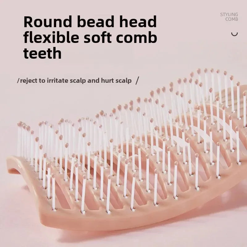 Airbag Massage Comb | Hollow Fluffy Curved Detangling Brush Hair Massage Comb QXL