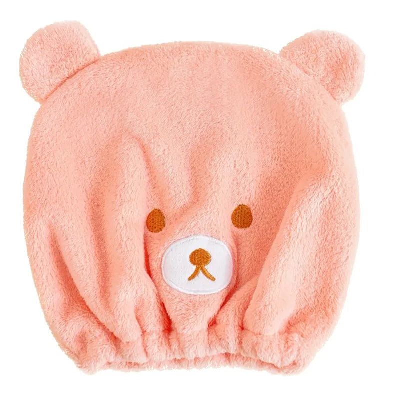 Microfiber Hair Turban Towel Cap | Quick-Dry Bonnet Pink Hair Turban Towel QXL