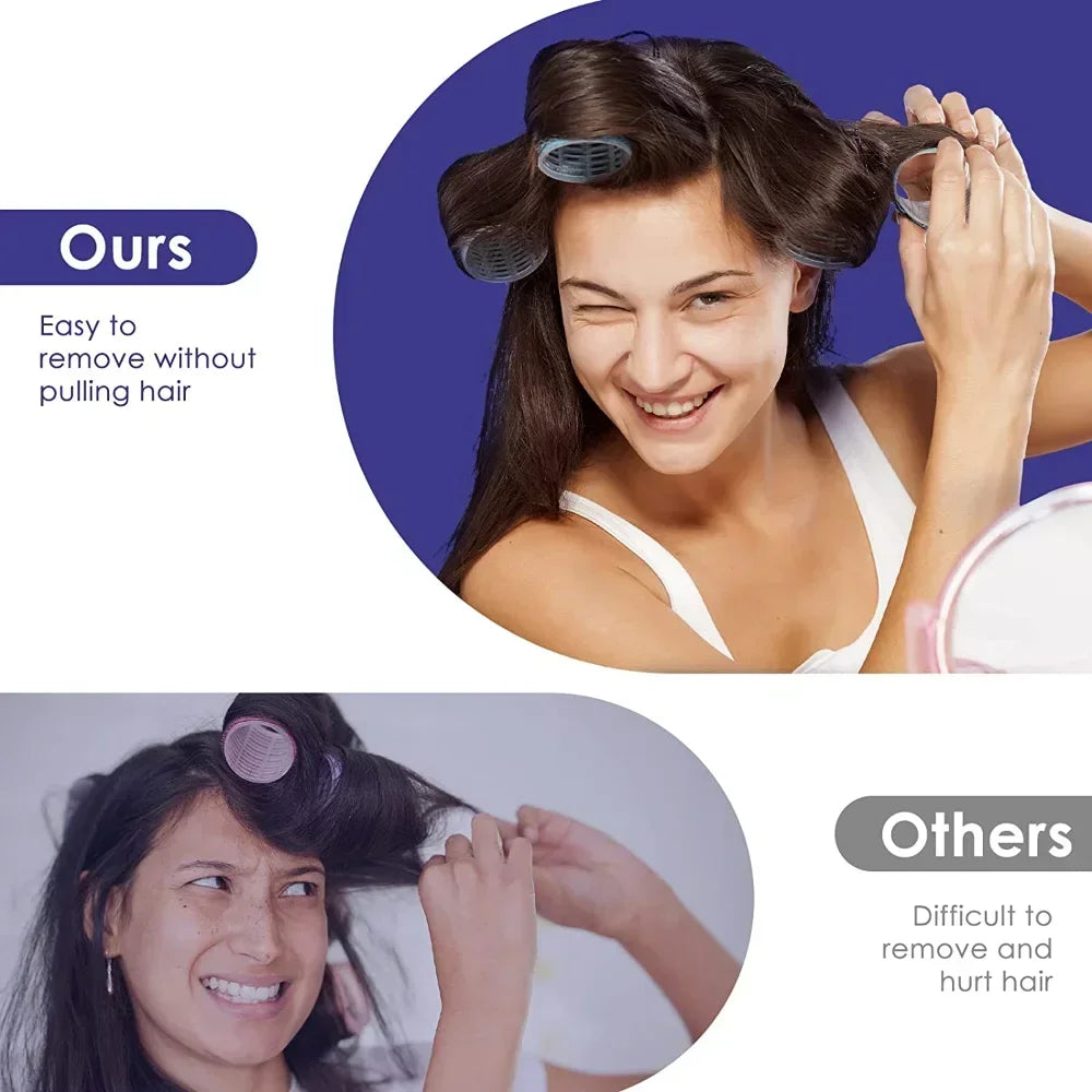 Self-Grip Heatless Hair Rollers | 6-Pack DIY Curlers Heatless Hair Rollers QXL