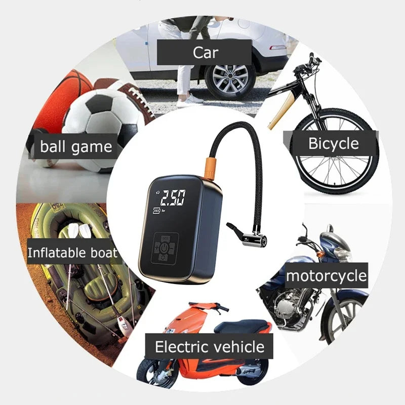 Portable 150PSI Digital Air Compressor – Wireless & Plug-In Portable Tire Inflator QXL