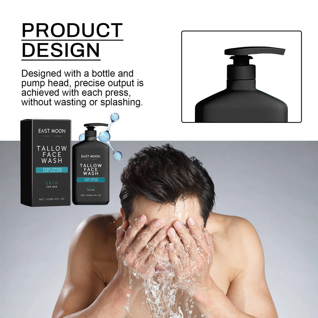 Eelhoe Tallow Men's Facial Cleanser | Deep Pore Cleanse 120ml Facial Cleanser QXL