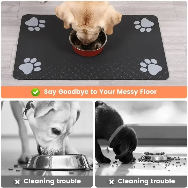 Absorbent Pet Feeding Mat | Waterproof Quick-Dry Dog & Cat Mat Pet Feeding Mat QXL