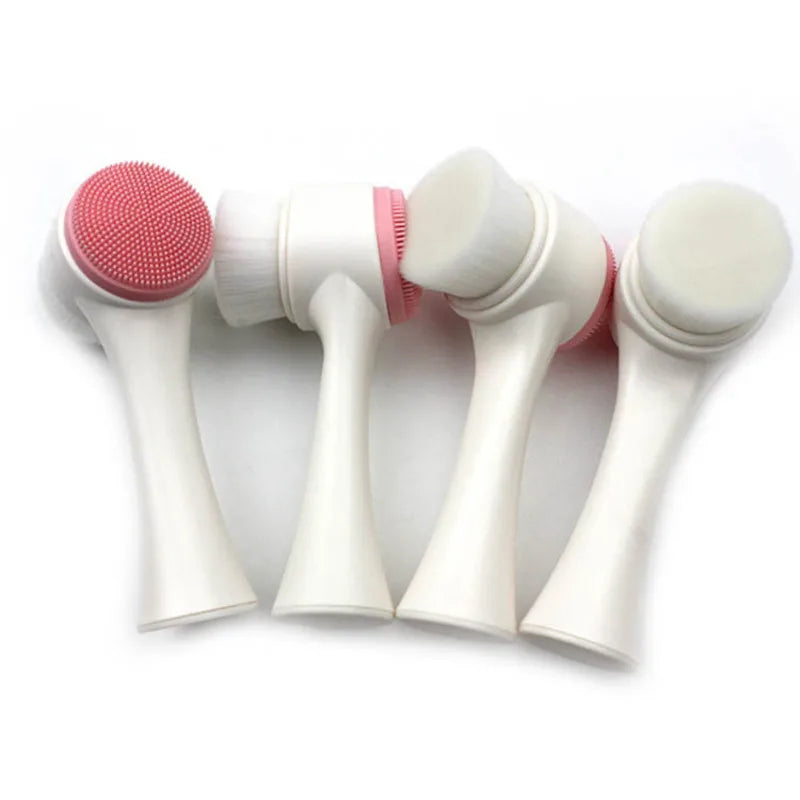 Double-Sided Silicone Face Cleansing Brush | Portable Facial Tool Facial Cleansing Brush QXL