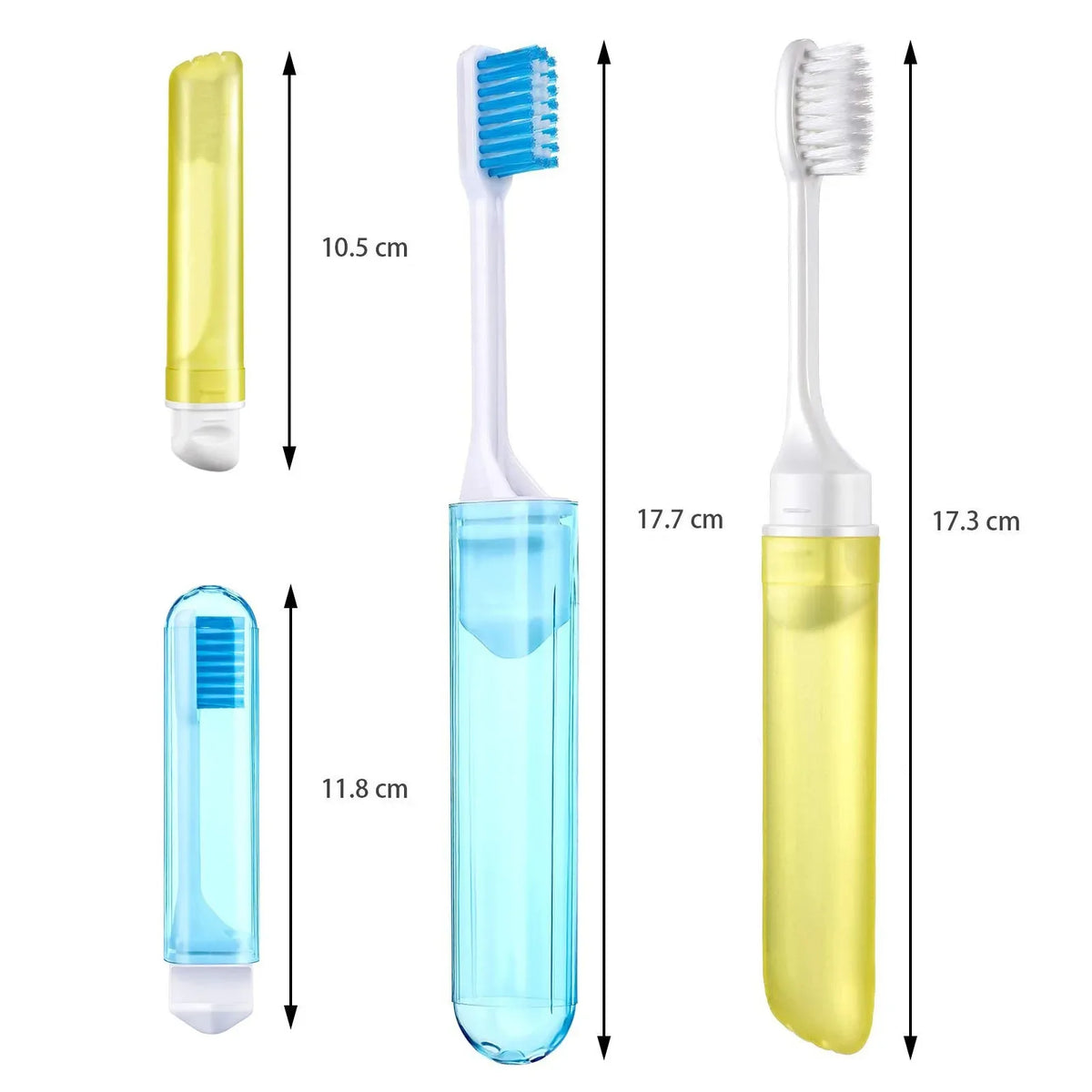 5-Pack Folding Travel Toothbrush | Soft Bristles, Portable Travel Toothbrush QXL