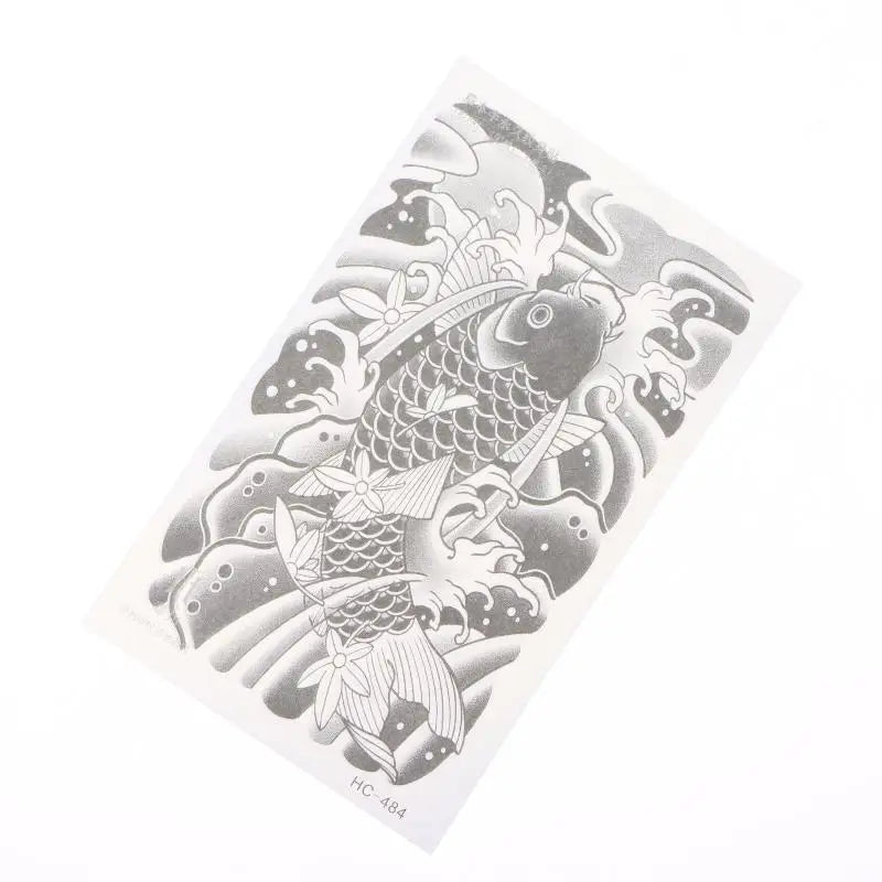 3D Koi Fish Temporary Tattoo Stickers | Waterproof Body Art Temporary Tattoo Sticker QXL