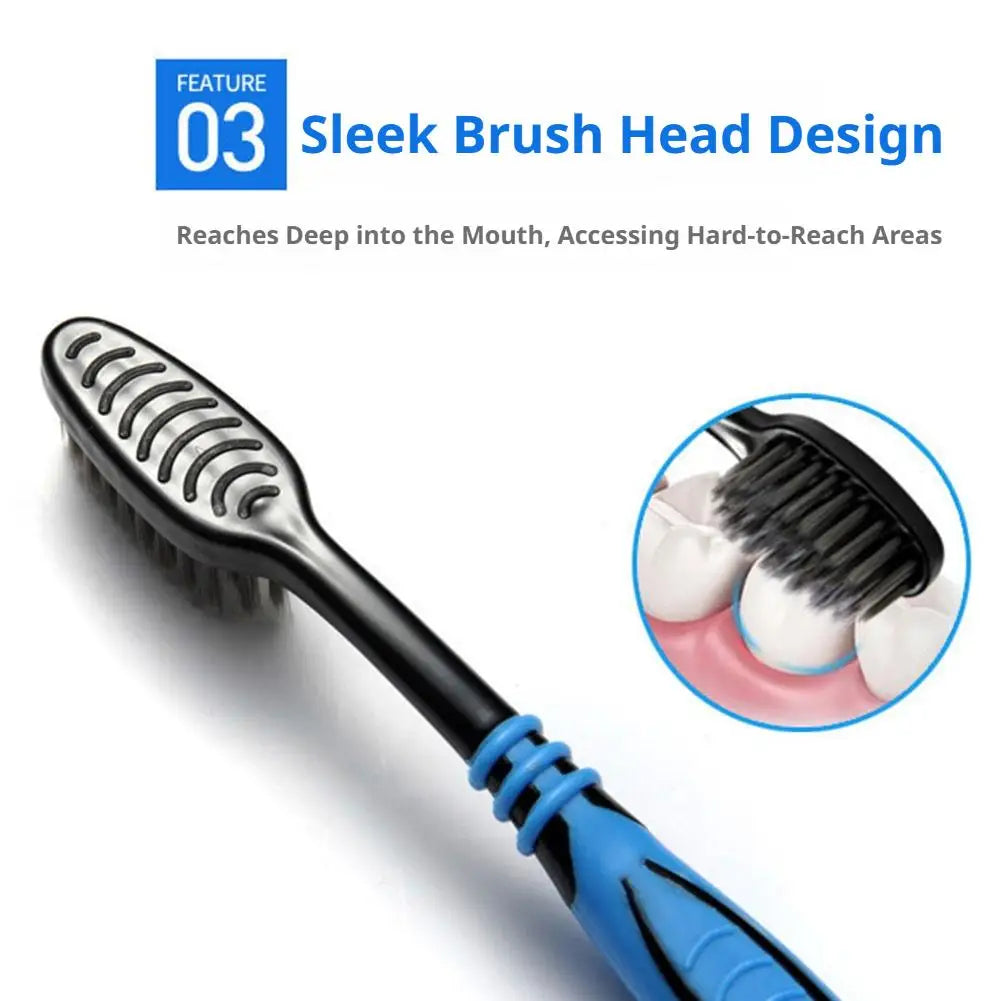 10-Pack Bamboo Charcoal Soft Toothbrushes | Family Value Set Bamboo Charcoal Toothbrush QXL