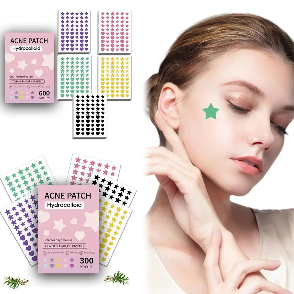 Colorful Star Hydrocolloid Acne Patches 200-Pack | Spot Cover Hydrocolloid Acne Patches QXL