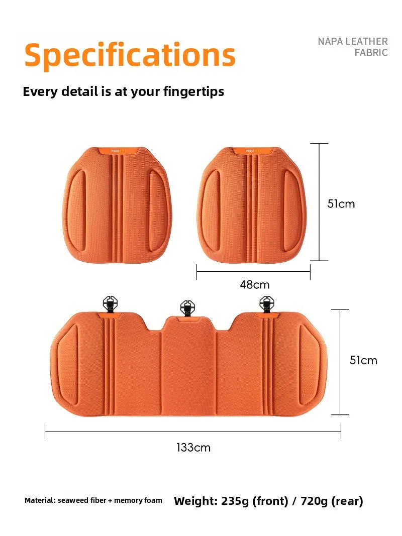 Seaweed Fiber Car Seat Cushion | Breathable Antibacterial Pad Car Seat Cushion QXL