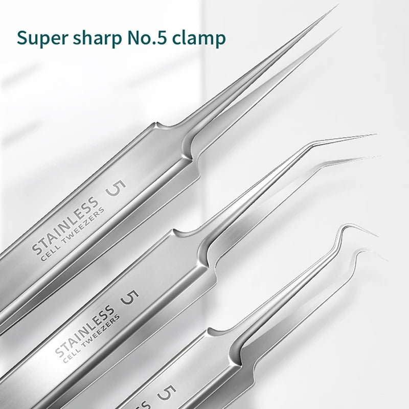 Blackhead Extractor Tweezers with LED Light | 3 Tip Styles Blackhead Extractor Tool QXL