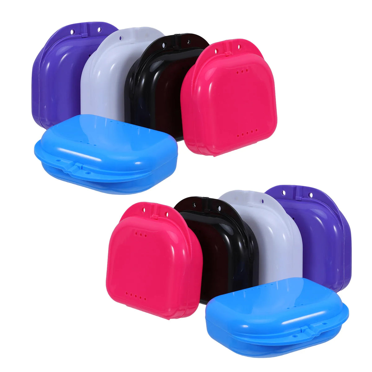 10-Pack Slim Leak-Proof Dental Retainer Cases | Travel Denture Box Dental Retainer Case QXL Default Title