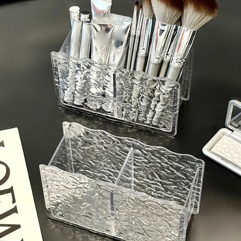 Acrylic Makeup Brush Holder & Cosmetic Organizer Diamond Makeup Brush Organizer QXL