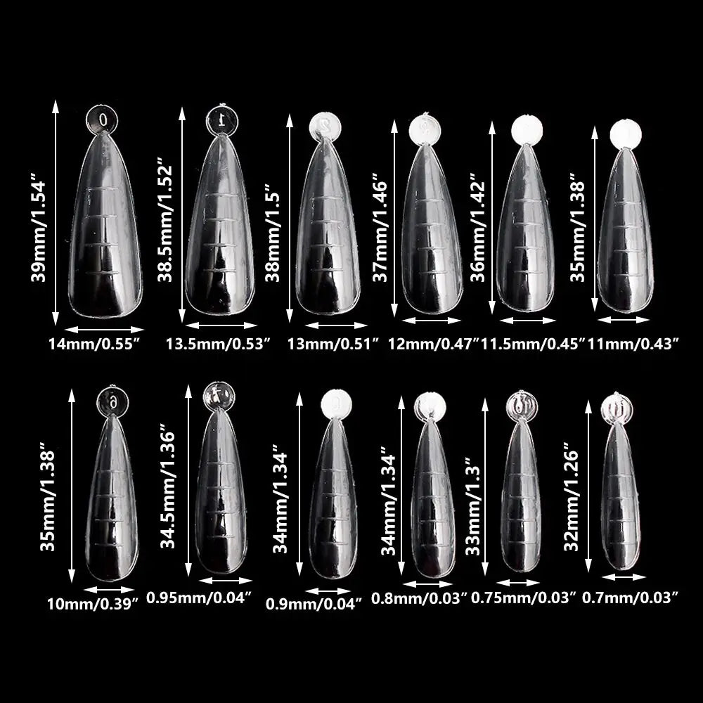 60-Pack Dual Form Nail Extension Molds | UV Acrylic Gel Tips Nail Extension Molds QXL
