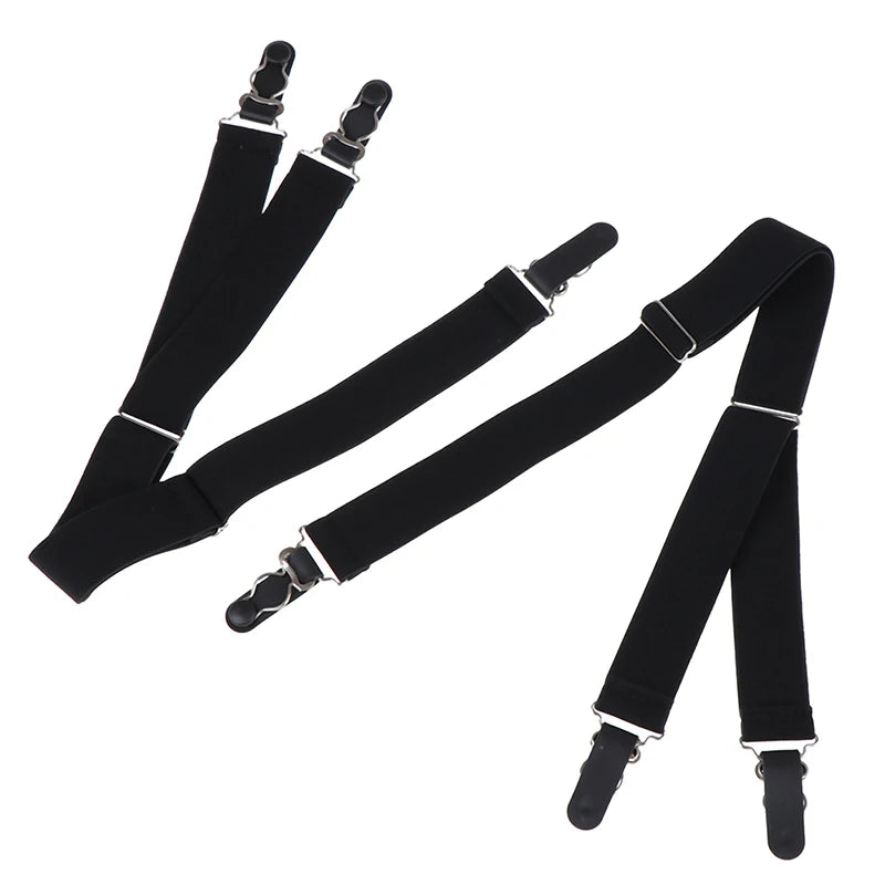 Y-Shape Elastic Shirt Stays Garters | Adjustable Leg Suspenders Shirt Stay Suspenders QXL