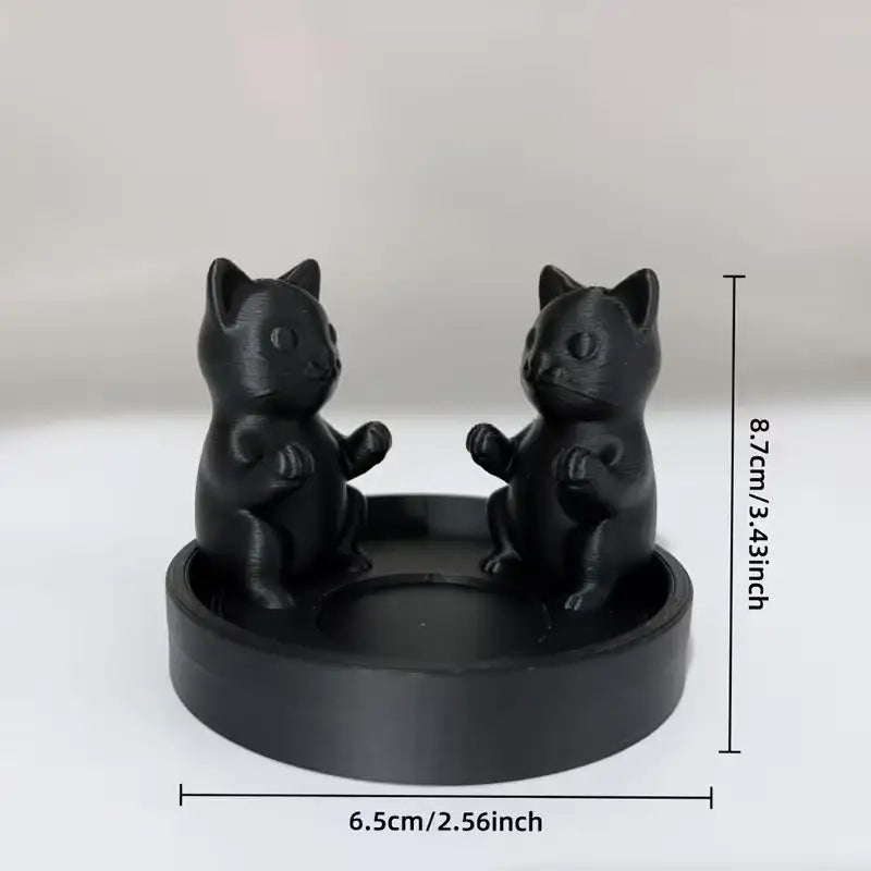 Cat-Shaped Candle Holder | Kitty Home & Desk Decor Candle Holder QXL
