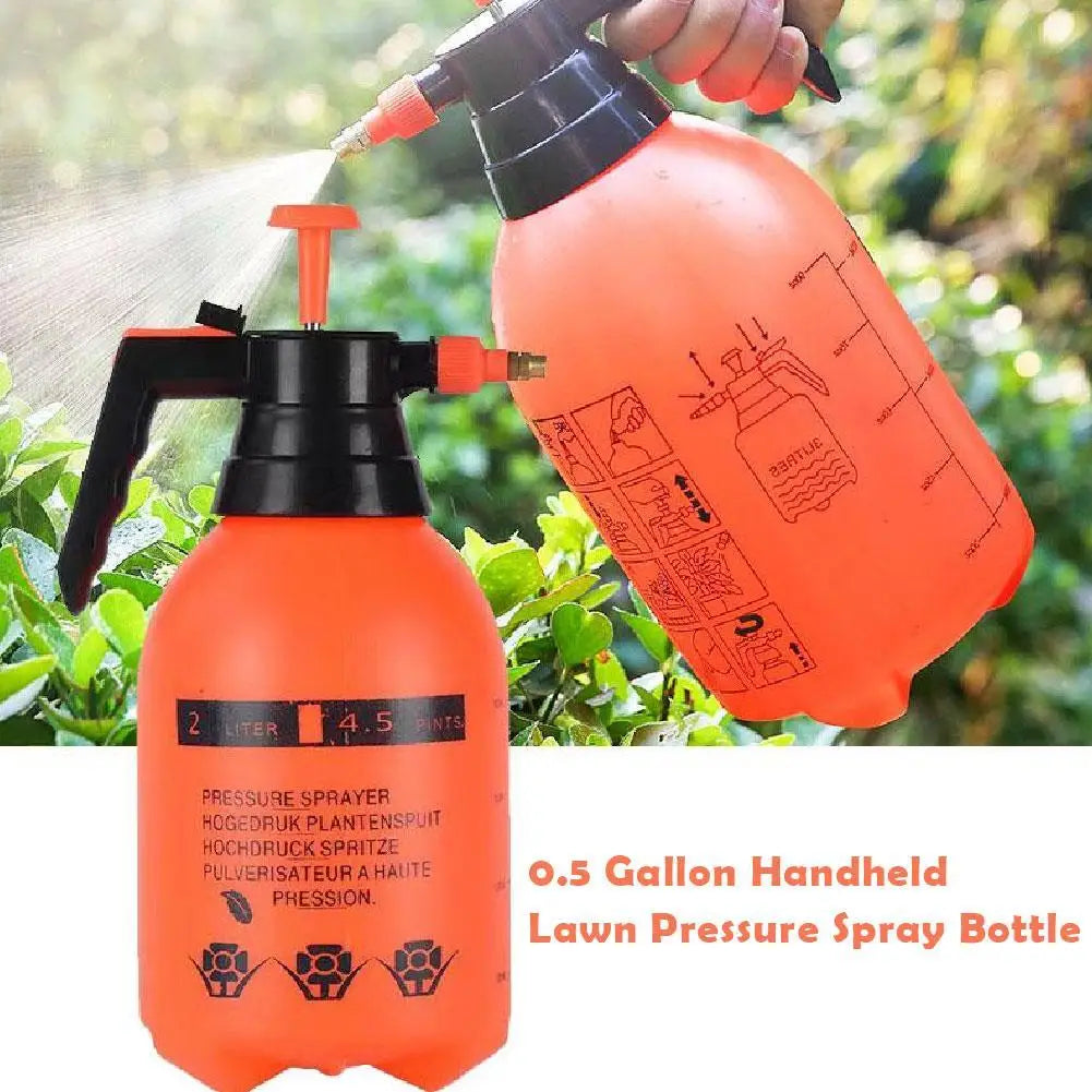 2/5L Garden Pump Pressure Sprayer | Brass Nozzle & Shoulder Strap Garden Pump Sprayer QXL