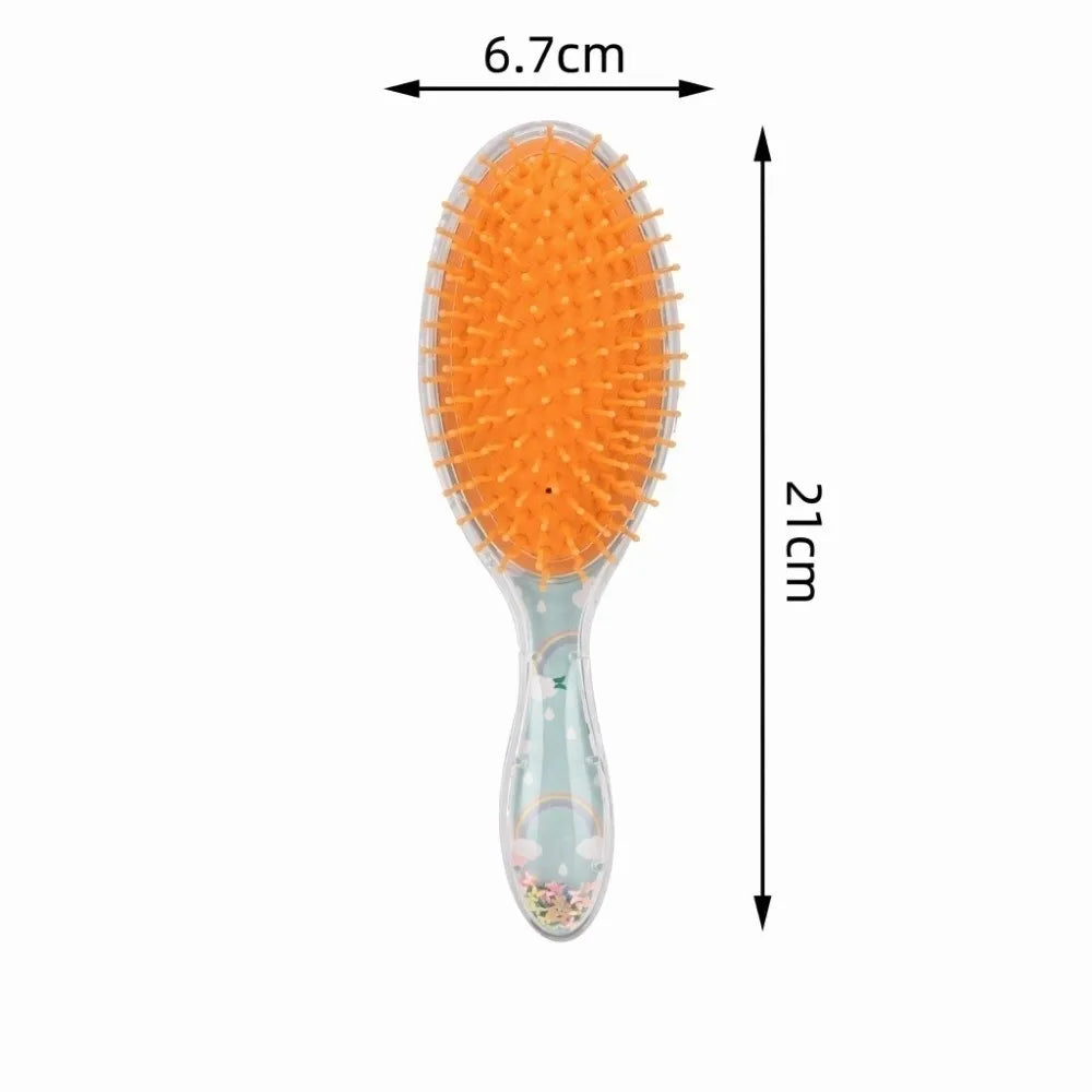 Air Cushion Hair Comb | Anti-Static Rainbow Glitter Cartoon Air Cushion Hair Comb QXL