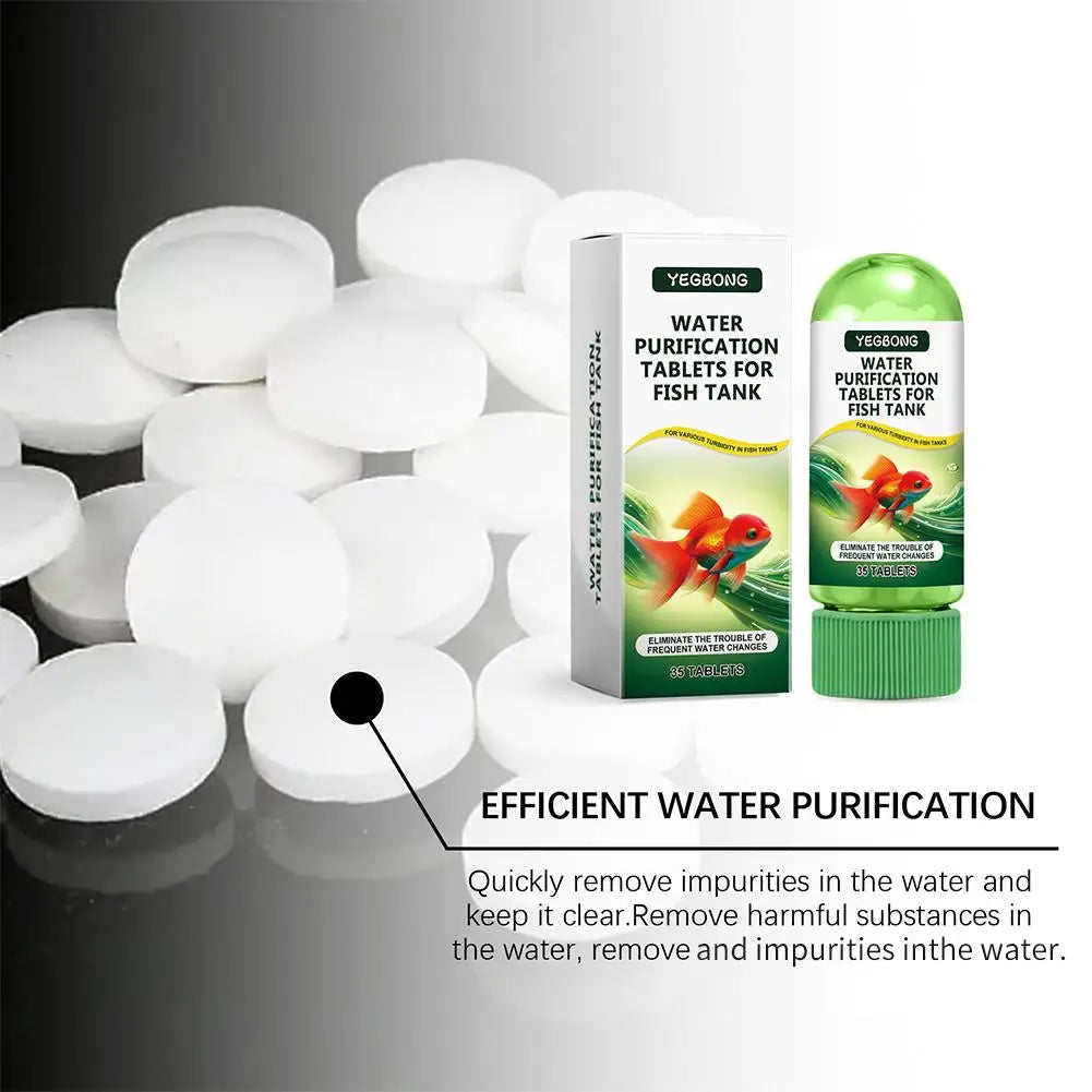 Aquarium Water Clarifier Tablets – Fast Fish Tank Purifier Aquarium Water Clarifier QXL