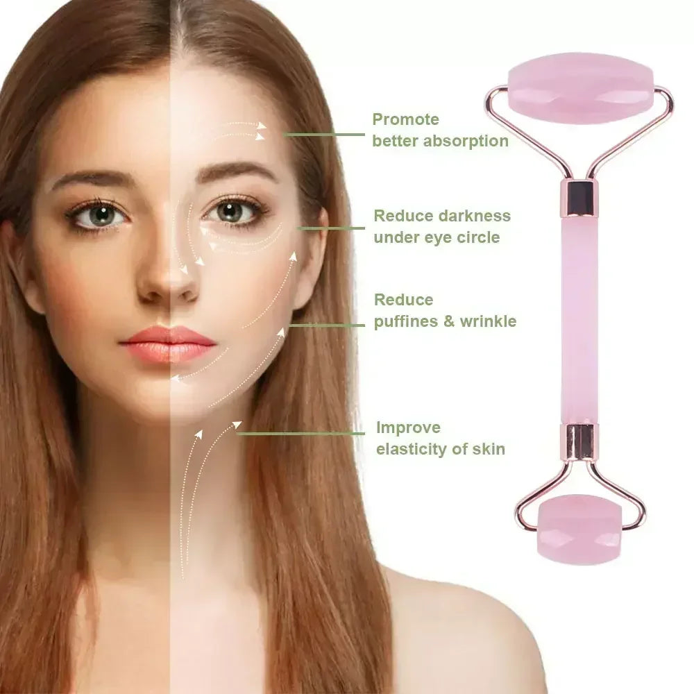 3-Piece Resin Facial Massage Roller & Gua Sha Scraping Set Facial Massage Roller QXL