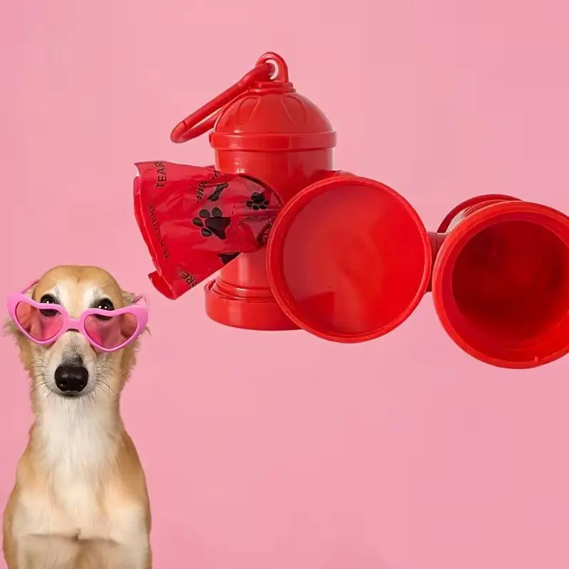 Fire Hydrant Dog Poop Bag Dispenser | Leash Clip Holder Pet Waste Bag Dispenser QXL
