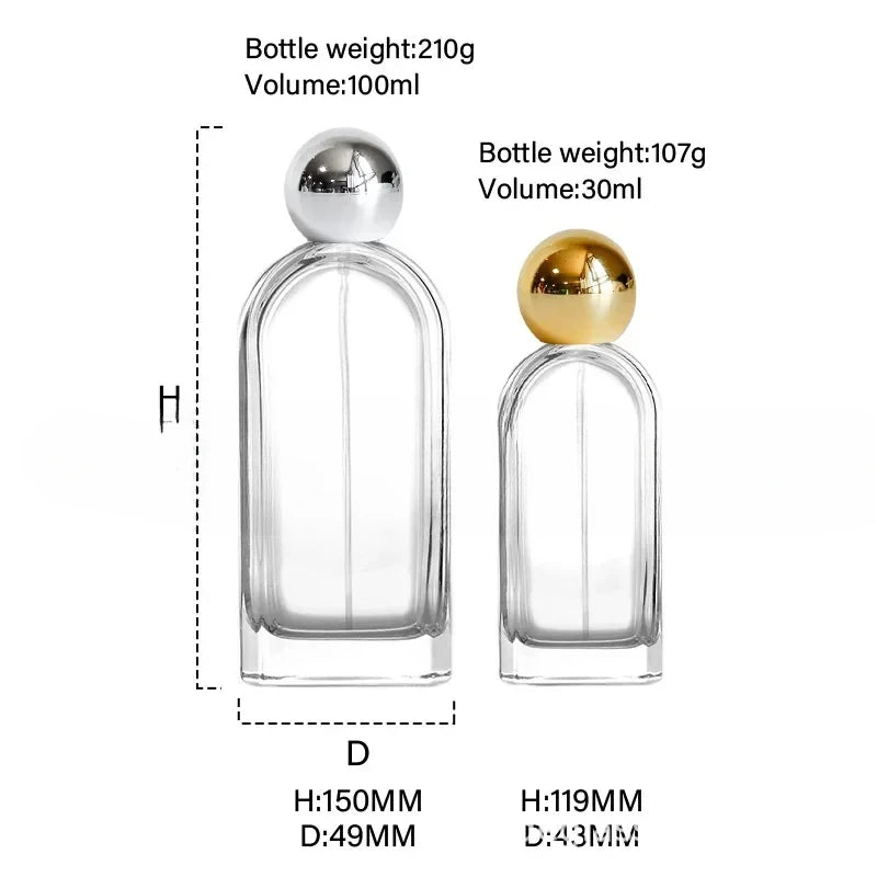 30ml & 100ml Refillable Glass Perfume Spray Bottle | Portable Perfume Spray Bottle QXL