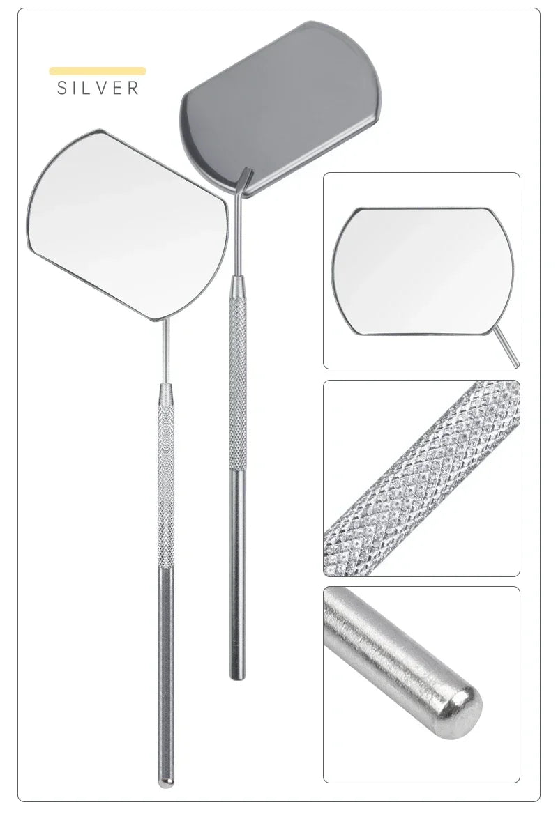 Stainless Steel Lash Extension Checking Mirror | Beauty Tool Lash Extension Mirror QXL M11 Silver