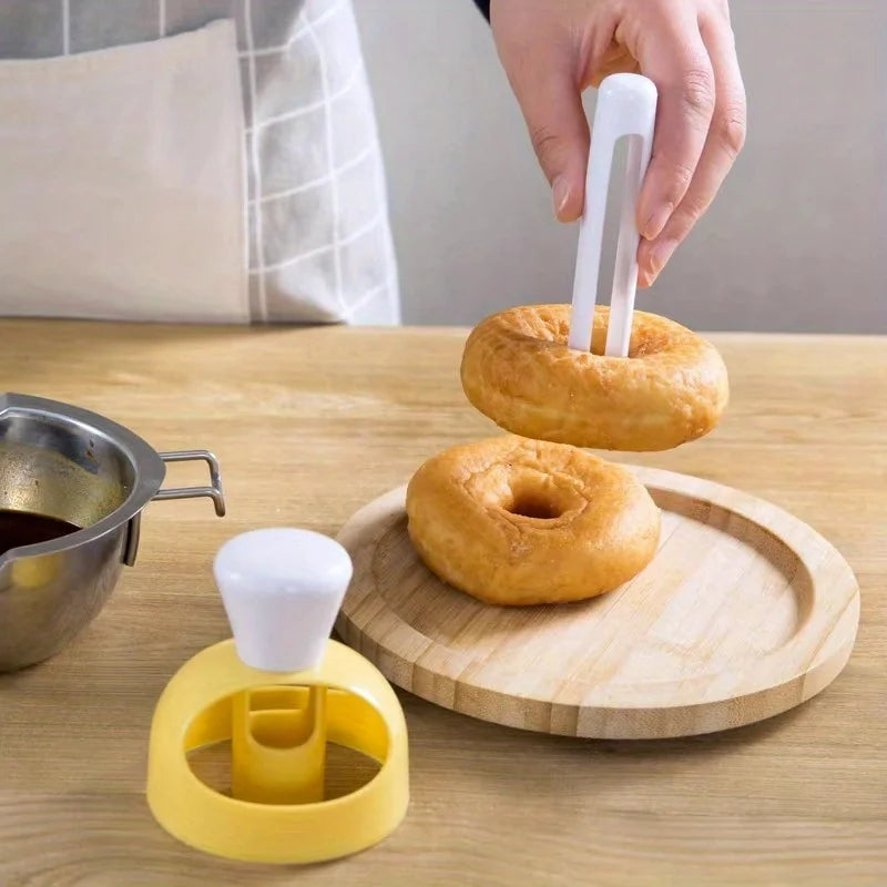 Plastic Donut Cutter & Dipping Plier | DIY Doughnut Mould Doughnut Baking Tool QXL