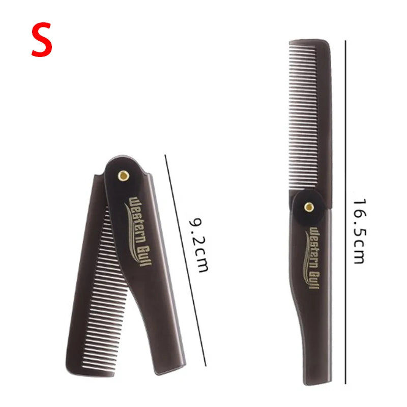 Men's Folding Pocket Comb | Portable Hair & Beard Styling Tool Folding Pocket Comb QXL S